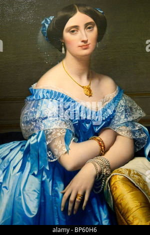 Détail : Joséphine-Éléonore-Marie-Pauline de Galard de Brassac de Béarn par Jean-Auguste-Dominique Ingres Banque D'Images