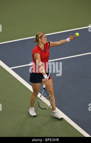 Kim Clijsters (BEL) qui se font concurrence sur les Dames en finale à l'US Open 2009 Tennis Banque D'Images