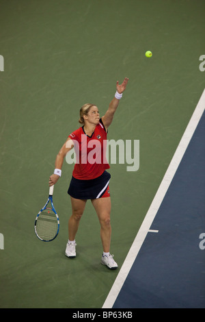 Kim Clijsters (BEL) qui se font concurrence sur les Dames en finale à l'US Open 2009 Tennis Banque D'Images