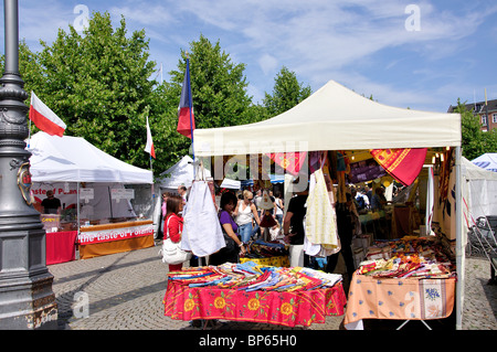 Marché de rue, Kongens Nytorv, Copenhague (Kobenhavn), Royaume du Danemark Banque D'Images