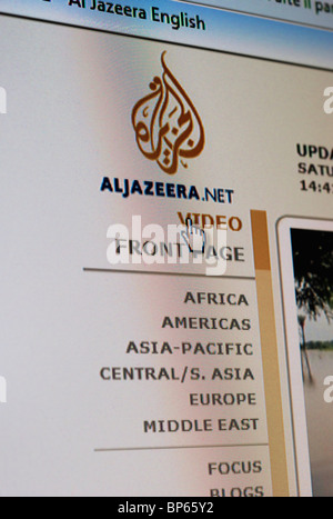 Site internet d'Al Jazeera Banque D'Images