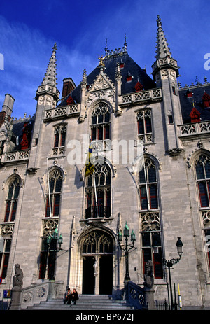 Cour provinciale, Provinciaal Hof, la Place du Marché de Bruges, Flandre occidentale Province, Belgique Banque D'Images