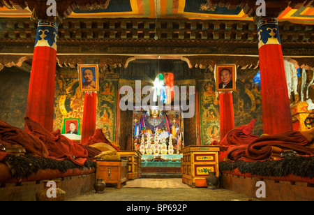 Récitation Hall at Pelkor Chode (Monastère Palcho), Gyantse, Tibet. La Chine. 2010 Banque D'Images