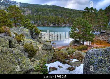 Laguna Negra. Picos de Urbion. La province de Soria. Castilla y Leon. L'Espagne. Banque D'Images