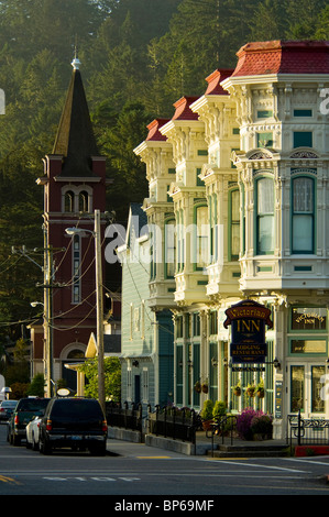 Le Victorian Inn, au centre-ville de Ferndale, California Banque D'Images