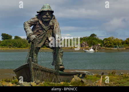 Fisherman's Memorial Statue à Woodley Island, Humboldt Bay, près d'Eureka, Californie Banque D'Images