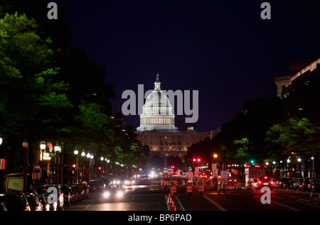 Capitol Building at night, Washington DC, USA Banque D'Images