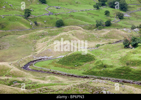 Les drumlins dans Swindale dans le nord-est du Lake District, Cumbria, Royaume-Uni. Banque D'Images