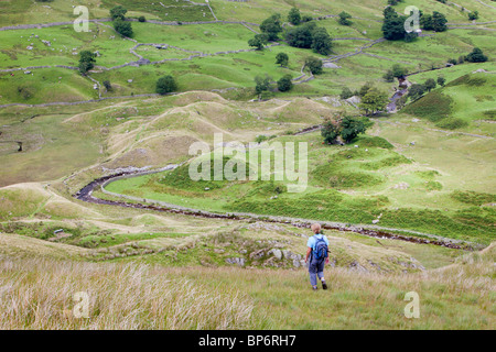 Les drumlins dans Swindale dans le nord-est du Lake District, Cumbria, Royaume-Uni. Banque D'Images