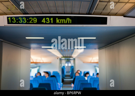 Train Maglev à Shanghai, Chine Banque D'Images