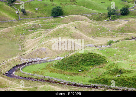 Les drumlins dans Swindale dans le nord-est du Lake District, Cumbria, Royaume-Uni. Banque D'Images