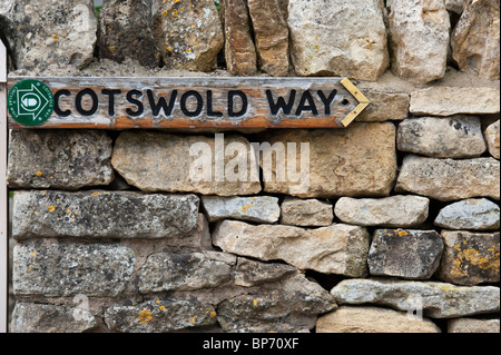 Cotswold Way sign, Chipping Campden, Cotswolds, en Angleterre Banque D'Images