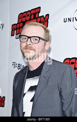 Simon Pegg assiste à la première européenne Scott Pilgrim Vs. Le monde à l'Empire Leicester Square, Londres Banque D'Images