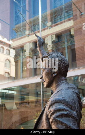 Palau de la Musica Catalana (Palais de la musique catalane), la statue du compositeur Catalan, Barcelone, Catalogne, Espagne Banque D'Images