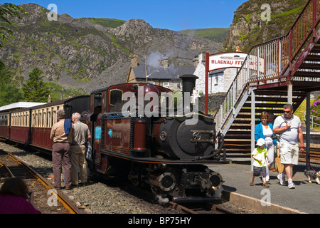 Blaenau Ffestiniog Railway Station, Ffestiniog, Snowdonia, le nord du Pays de Galles Banque D'Images