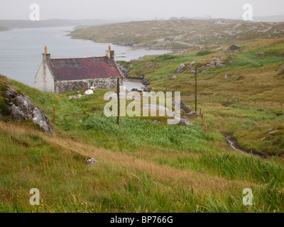 Croft House, à l'île de Barra, Ecosse Banque D'Images