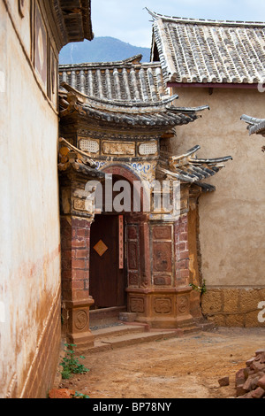 Maison traditionnelle dans Village Shaxi, Province du Yunnan, Chine Banque D'Images