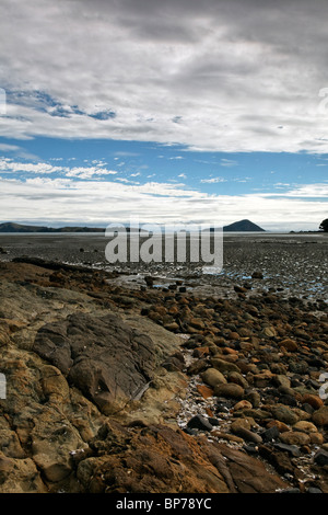 Vue de Shelly Beach sur néos-zélandais Coromandel Banque D'Images