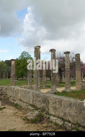 Palestre, l'ancienne Olympia, Ilia, Péloponnèse, Grèce Banque D'Images