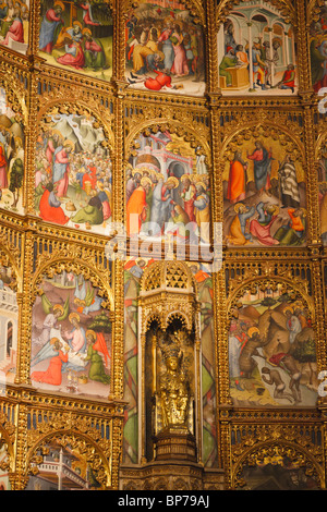 Salamanque, Espagne. Retable de Nicolas Florentino dépeignant la vie du Christ dans l'ancienne cathédrale. Catedral Vieja. Banque D'Images