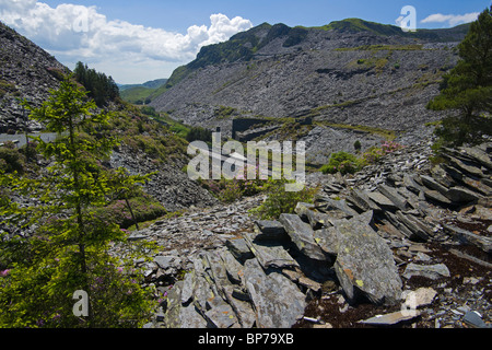 Mine d'ardoise de Llechwedd hills, Blaenau Ffestiniog, Snowdonia,, au nord du Pays de Galles Banque D'Images