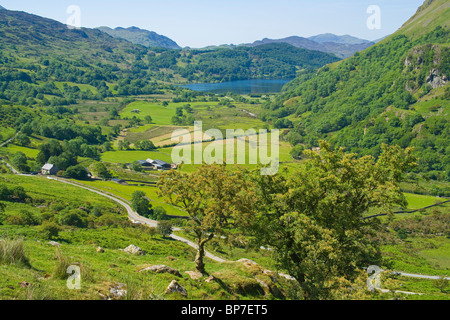 Llyn Gwynant lake, Merionethshire, Snowdonia, le nord du Pays de Galles, Royaume-Uni Banque D'Images