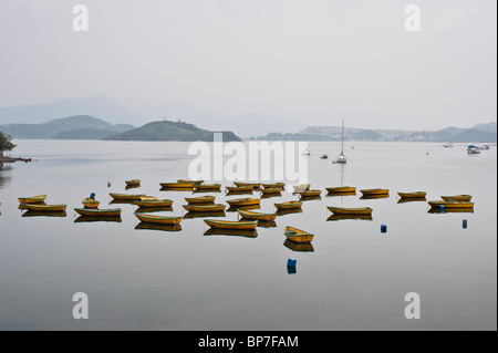 Tai Mei Tuk est un lieu proche de la réservoir de Plover Cove dans la région de Tai Po District, de nouveaux territoires, à Hong Kong. Banque D'Images