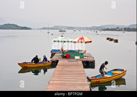 Tai Mei Tuk est un lieu proche de la réservoir de Plover Cove dans la région de Tai Po District, de nouveaux territoires, à Hong Kong. Banque D'Images