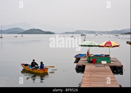 Tai Mei Tuk est un lieu proche de la réservoir de Plover Cove dans la région de Tai Po District, de nouveaux territoires, à Hong Kong. Banque D'Images