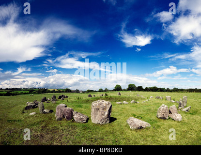 Ballynoe Stone Circle près de Downpatrick (Irlande du Nord) Banque D'Images