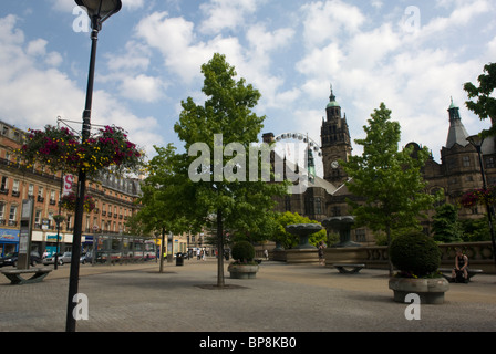 Pinstone Street, Sheffield, South Yorkshire, Angleterre Banque D'Images