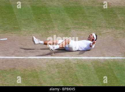 Wimbledon 2010 vainqueur final du tournoi, Rafael Nadal, l'Espagne Banque D'Images