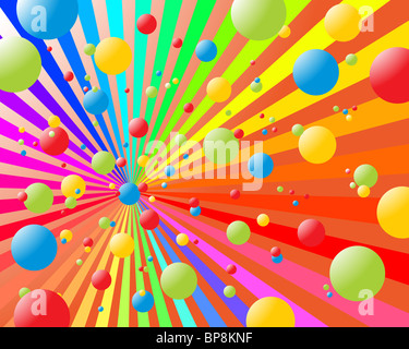 boules de l’arc-en-ciel Banque D'Images