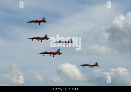 L'équipe de démonstration de la Patrouille Suisse; Banque D'Images