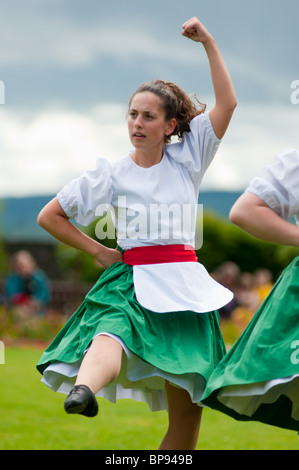 Scottish dancing au château de Stirling, Scotland, UK Banque D'Images