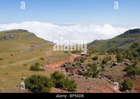 Pico do Arieiro Mountain Road, Pico do Arieiro, Madeira, Portugal Banque D'Images