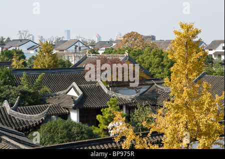 Vue depuis la Pagode lumière dans la vieille ville, Suzhou, chine. Banque D'Images