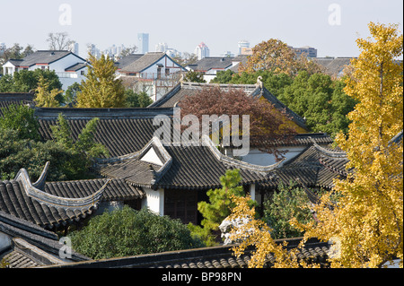 Vue depuis la Pagode lumière dans la vieille ville, Suzhou, chine. Banque D'Images