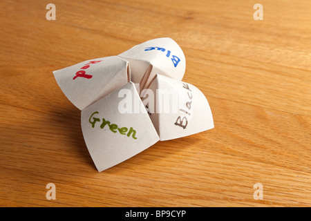 Fortune Teller papier close up Banque D'Images