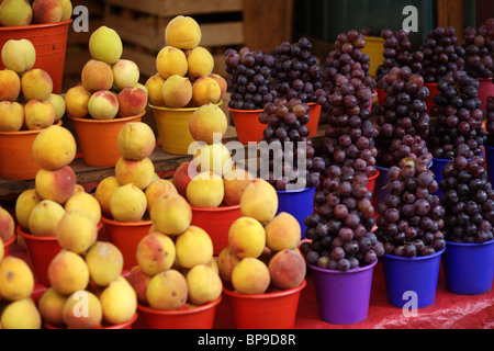 Les fruits et légumes en vente dans le marché municipal de San Cristobal de Las Casas au Chiapas au Mexique Banque D'Images