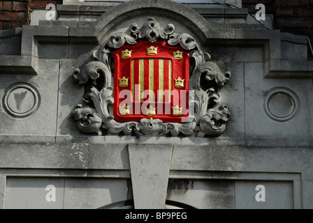 Peterhouse College crest dans la ville universitaire de Cambridge Banque D'Images