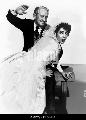 SPENCER TRACY, ELIZABETH TAYLOR, LE PÈRE DE LA mariée, 1950 Banque D'Images