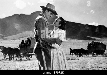 JOHN WAYNE, JOANNE DRU, RED RIVER, 1948 Banque D'Images