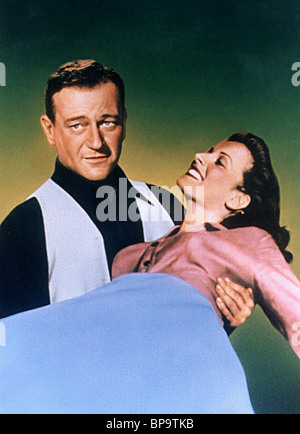 JOHN WAYNE, Maureen O'HARA, l'homme tranquille, 1952 Banque D'Images