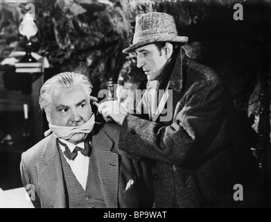 NIGEL BRUCE, Basil Rathbone, SHERLOCK HOLMES À WASHINGTON, 1943 Banque D'Images