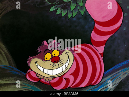 CHESHIRE CAT d'ALICE AU PAYS DES MERVEILLES (1951) Banque D'Images