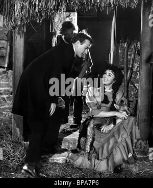 CYRIL CUSACK, ESMOND KNIGHT, Jennifer Jones, allé à terre, 1950 Banque D'Images