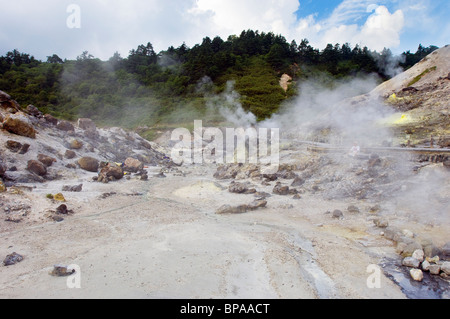 Onsen Tamagawa est un parc naturel/ hotspring spa à Akita, Japon Banque D'Images