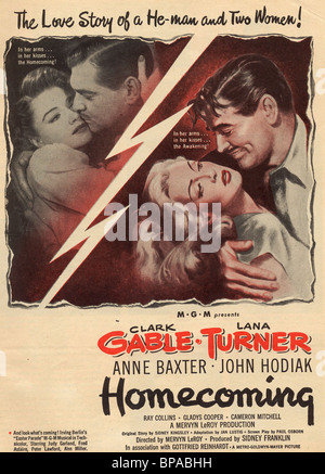CLARK GABLE, Lana Turner, de l'affiche, 1948 Retour Banque D'Images