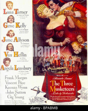 L'AFFICHE DU FILM Les Trois Mousquetaires (1948) Banque D'Images